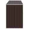 Stylish Wheelie Bin Storage for Triple Bins - Brown Steel