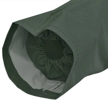 Waterproof Heavy-duty Long Raincoat with Hood - Green M