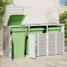 Wheelie Bin Storage for Triple Bins - Grey Steel 216x81x115 cm