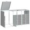 Wheelie Bin Storage for Triple Bins - Grey Steel 216x81x115 cm