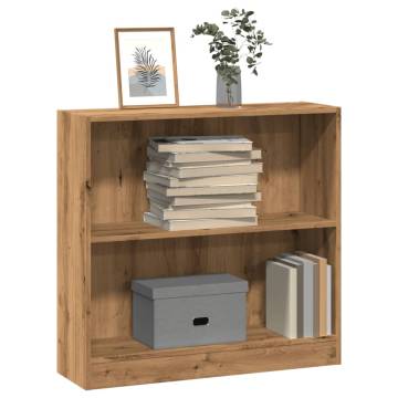 Bookcase Artisan Oak 80x24x76 cm - Stylish Storage Solution