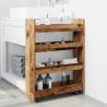 Narrow Storage Trolley 4 Tier - Old Wood | Hipomarket