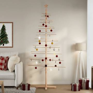 Wooden Christmas Tree 210 cm | Solid Pine Decoration