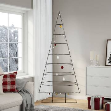 Black Metal Christmas Tree 210 cm - DIY Decoration