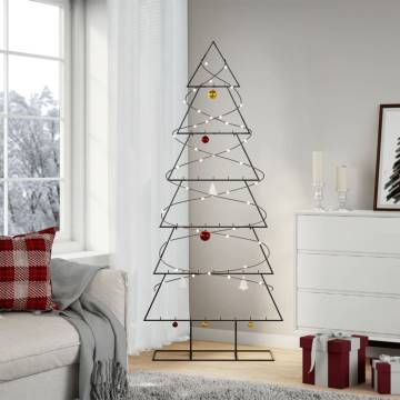 Metal Christmas Tree for Decoration - Black 180 cm