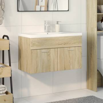 Bathroom Sink Cabinet with Basin in Sonoma Oak | Hipo Market