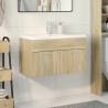 Bathroom Sink Cabinet with Basin in Sonoma Oak | Hipo Market