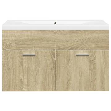 Bathroom Sink Cabinet with Basin in Sonoma Oak | Hipo Market