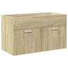 Bathroom Sink Cabinet with Basin in Sonoma Oak | Hipo Market