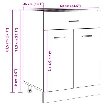 Drawer Bottom Cabinet Old Wood - Kitchen Storage Solution