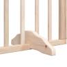 Foldable Dog Gate with Door - 9 Panels, 450 cm Poplar Wood