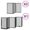 Foldable Dog Gate with Door - 12 Panels Black 600 cm