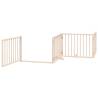 Dog Gate with Door - Foldable 6 Panels, 480 cm Poplar Wood