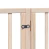 Dog Gate with Door - Foldable 6 Panels, 480 cm Poplar Wood