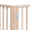 Dog Gate with Door - Foldable 6 Panels, 480 cm Poplar Wood