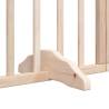 Dog Gate with Door - Foldable 8 Panels - 640 cm - Poplar Wood