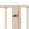 Dog Gate with Door - Foldable 8 Panels - 640 cm - Poplar Wood