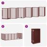 Foldable Dog Gate with Door - 600 cm Poplar Wood - Brown