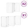 Foldable Dog Gate with Door | 12 White Panels - 600 cm