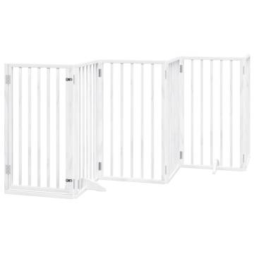 Foldable Dog Gate with Door | 12 White Panels - 600 cm