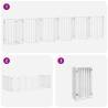 Foldable Dog Gate with Door | 12 White Panels - 600 cm