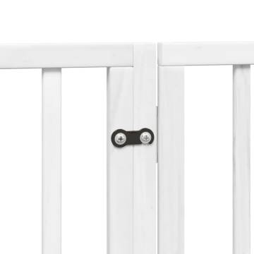 Foldable Dog Gate with Door | 12 White Panels - 600 cm