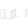 Foldable Dog Gate with Door - 12 Panels, 960 cm - White