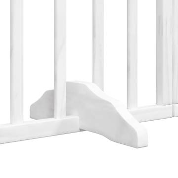 Foldable Dog Gate with Door - 12 Panels, 960 cm - White