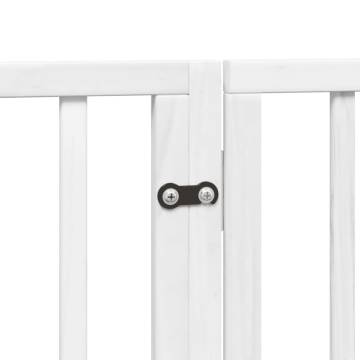 Foldable Dog Gate with Door - 12 Panels, 960 cm - White