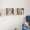 Stylish Wall Cube Shelves - Artisan Oak - 2 pcs - 30x15x30 cm