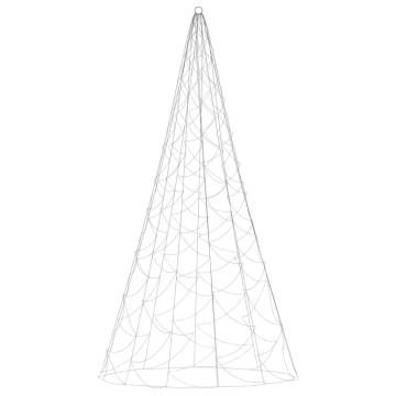 Christmas Tree on Flagpole - 500 Warm White LEDs | 300 cm