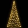 Christmas Tree on Flagpole - 500 Warm White LEDs | 300 cm