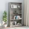 4-Tier Book Cabinet Concrete Grey 80x24x142 cm Engineered Wood Colour concrete grey Size 80 x 24 x 142 cm Quantity in Package 1 