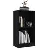 Compact Black Bookshelf 40x24x75 cm - Durable Engineered Wood