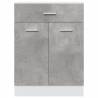 Concrete Grey Drawer Bottom Cabinet - 60x46x81.5 cm