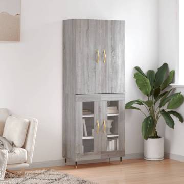 Highboard Grey Sonoma 69.5x34x180 cm - Elegance & Storage