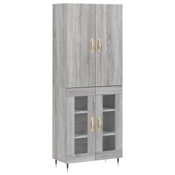 Highboard Grey Sonoma 69.5x34x180 cm - Elegance & Storage