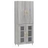 Highboard Grey Sonoma 69.5x34x180 cm - Elegance & Storage