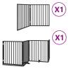 Foldable Dog Gate with Door - 6 Panels, Black, 480cm