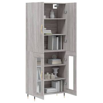 Highboard Grey Sonoma 69.5x34x180 cm - Elegance & Storage