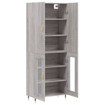 Highboard Grey Sonoma 69.5x34x180 cm - Elegance & Storage