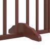 Foldable Dog Gate with Door - 12 Panels, Brown, 960 cm