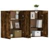 Wall Mounted Cabinets 2 pcs Smoked Oak - Stylish Storage Solution