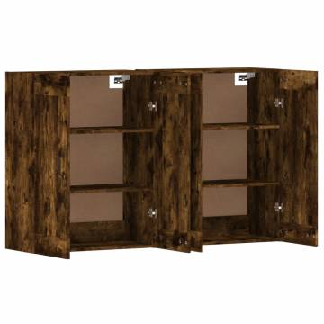 Wall Mounted Cabinets 2 pcs Smoked Oak - Stylish Storage Solution