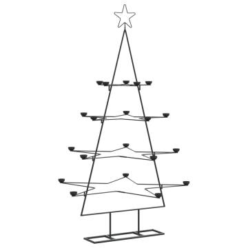 Metal Christmas Tree for DIY Decoration - 140 cm Black