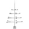 Metal Christmas Tree for DIY Decoration - 140 cm Black