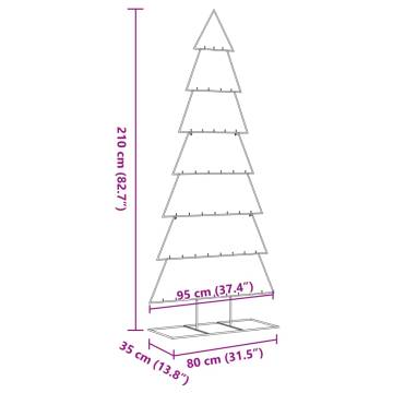 Decorative Black Metal Christmas Tree - 210 cm | Hipomarket