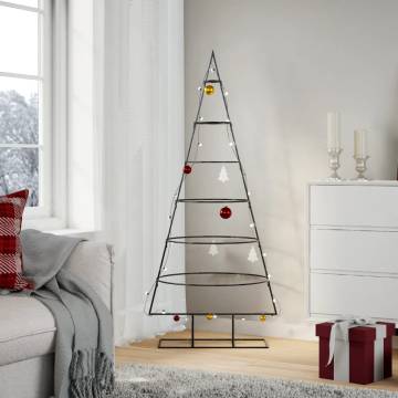 Metal Christmas Tree Black 150 cm - Modern DIY Decoration