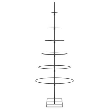 Metal Christmas Tree Black 150 cm - Modern DIY Decoration