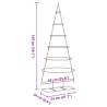 Metal Christmas Tree Black 150 cm - Modern DIY Decoration